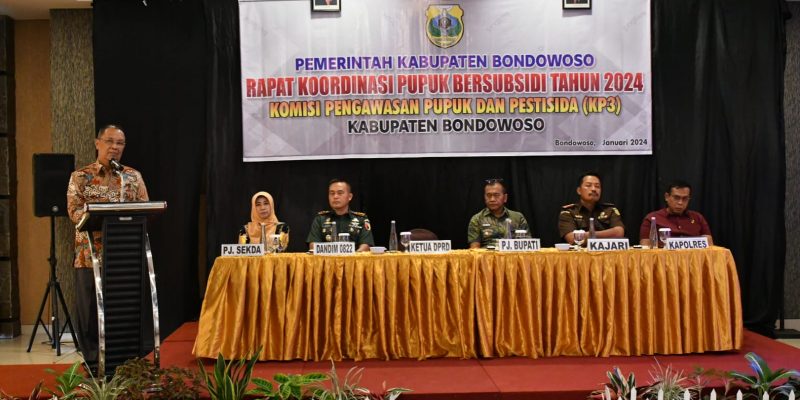 Dandim 0822 Bondowoso Hadiri Rakor Pupuk Bersubsidi Tahun 2024