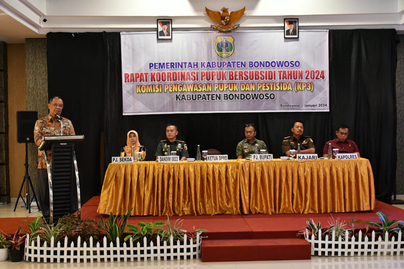 Dandim 0822 Bondowoso Hadiri Rakor Pupuk Bersubsidi Tahun 2024