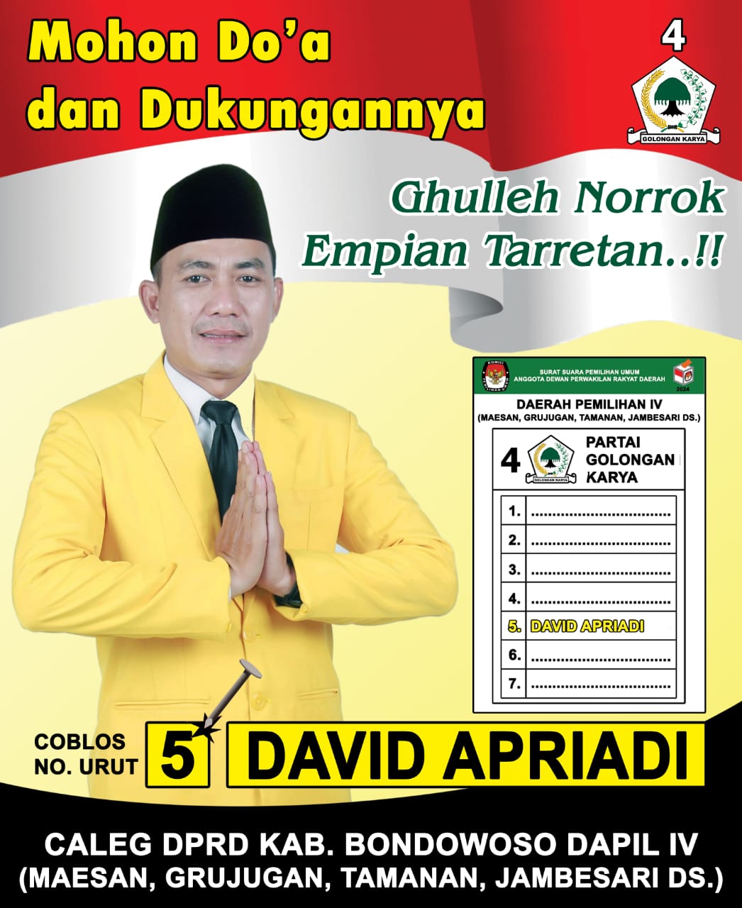 Anak Bangsa Berangkat Dari Buruh Menuju Kursi DPR Bondowoso
