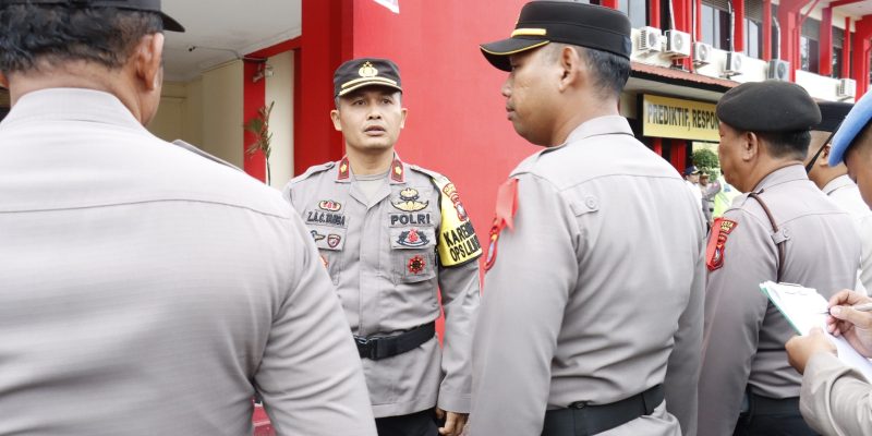 Jelang Tahun Baru 2024, Kabag Ops Polresta Barelang Pimpin Apel Kesiapan Pengamanan