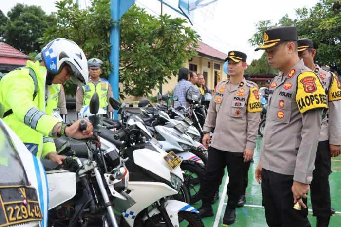 Jelang Pemilu Tahun 2024 Kapolres Musi Rawas Cek Kesiapan Kendaraan Dinas