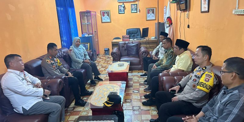 Samakan Persepsi Kawal Pemilu 2024, Kapolres Musi Rawas Silaturahmi dengan Komisioner Baru KPU Kabupaten Mura