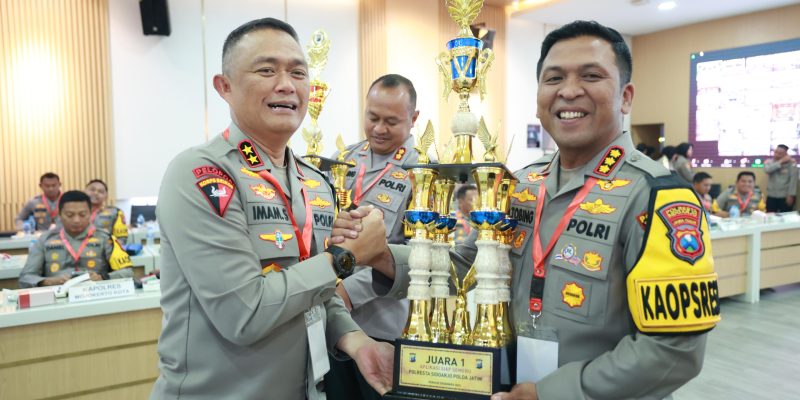 Sukses Gelar Operasi Lilin Semeru 2023, Polresta Sidoarjo Raih Penghargaan dari Kapolda Jatim