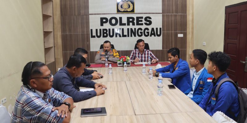 Kapolres Lubuklinggau AKBP Indra Arya Yudha Menerima Audiensi PMII