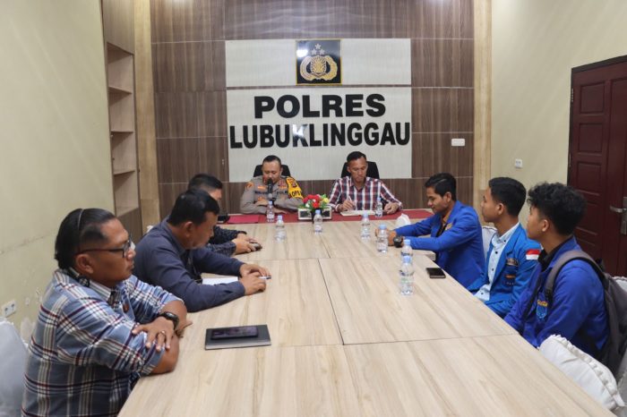 Kapolres Lubuklinggau AKBP Indra Arya Yudha Menerima Audiensi PMII