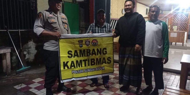 Cegah Tindak Kriminal, Batara Biru Polsek Sei Beduk Gelar patroli dan Sambang Dialogis