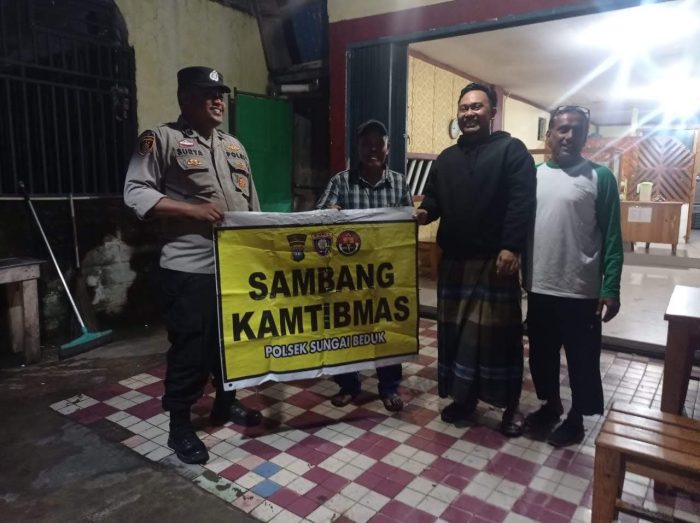 Cegah Tindak Kriminal, Batara Biru Polsek Sei Beduk Gelar patroli dan Sambang Dialogis