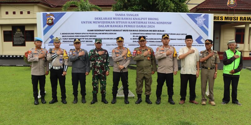 Pimpin Deklarasi Musi Rawas Bebas Knalpot Brong Kapolres Perintahkan Tindak Pelanggar dan Buat Pohon Knalpot Brong