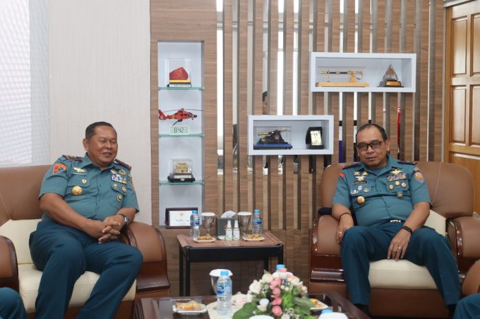 Danlantamal IV Terima Kunjungan Danpuspomal di Gedung Serba Guna Mako Lantamal IV Batam