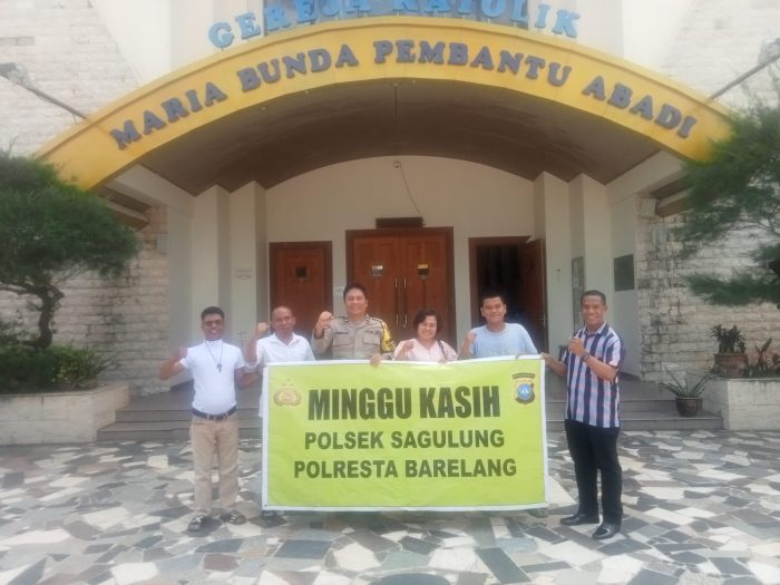 Guna Menampung Aspirasi Masyarakat, Polsek Sagulung Gelar Minggu Kasih Di Gereja Katolik Maria Bunda Pembantu