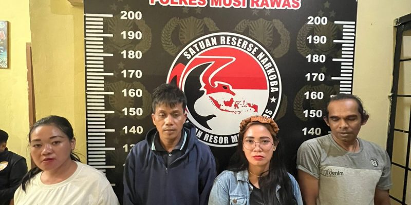 Kedua Pasangan Kepergok Hendak Konsumsi Sabu di Tangkap Satnarkoba Polres Musi Rawas