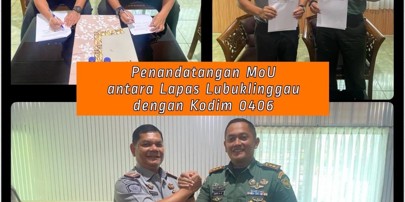 Lapas Lubuklinggau Lakukan MoU Dengan Dandim Lubuklinggau