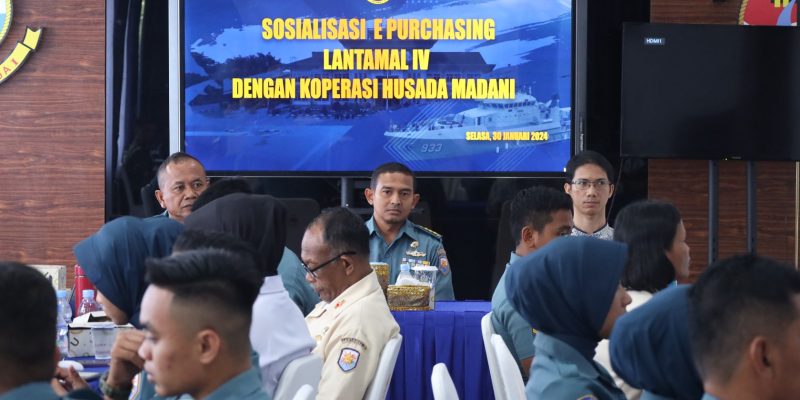 Sejahterakan Prajurit Danlantamal IV Melalui Primkopal Sosialisasikan E-Catalog