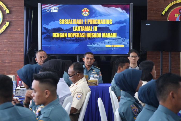Sejahterakan Prajurit Danlantamal IV Melalui Primkopal Sosialisasikan E-Catalog