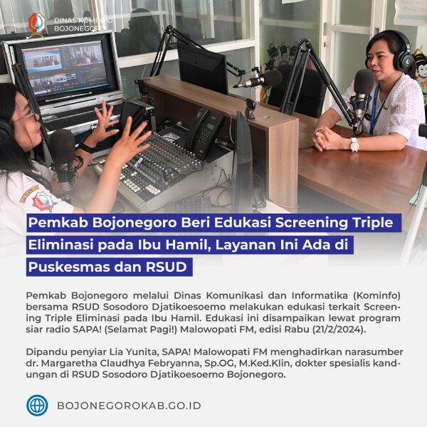 Pemkab Bojonegoro Beri Edukasi Screening Triple Eliminasi pada Ibu Hamil, Layanan Ini Ada di Puskesmas dan RSUD