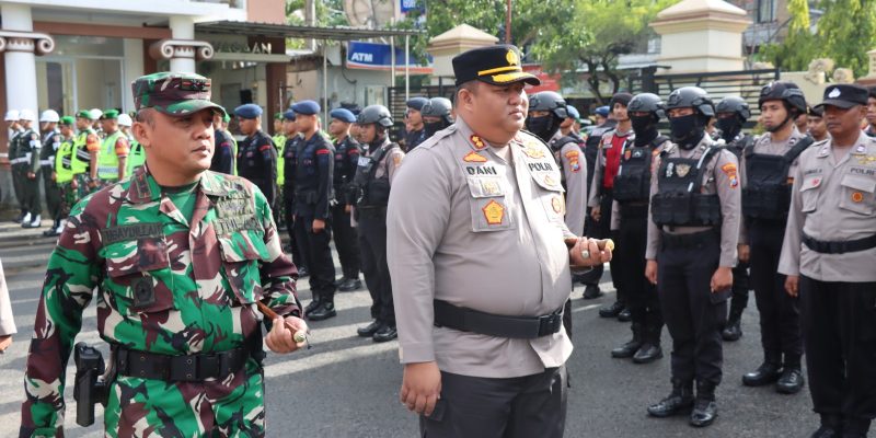 Apel Gelar Pasukan Patroli Skala Besar TNI-POLRI, Inilah Beberapa Penekanan Kapolres Pamekasan