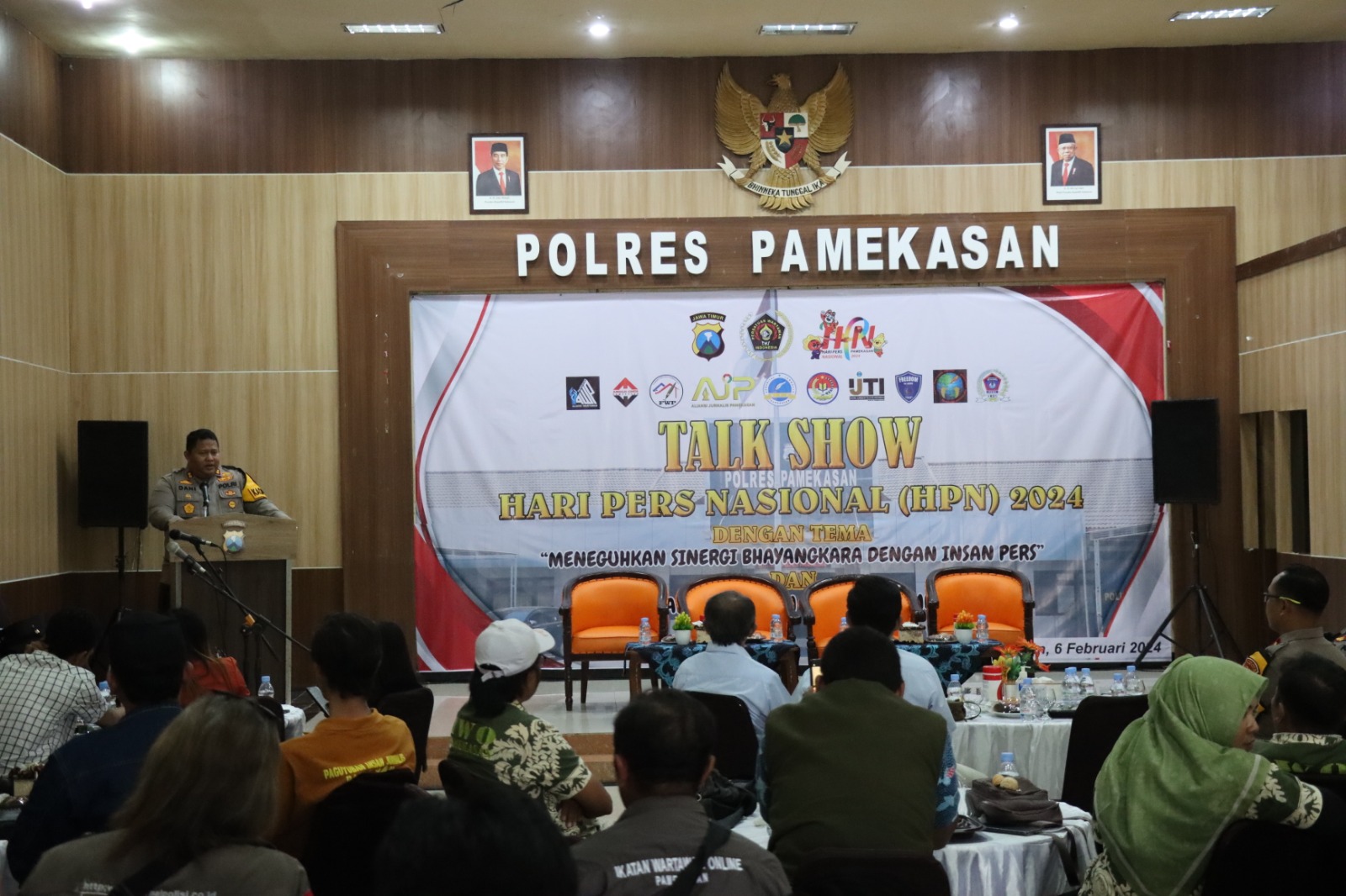Talk Show Hari Pers Nasional (HPN) 2024, Kapolres Pamekasan Ajak insan pers Sukseskan Pelaksanaan Pemilu 2024