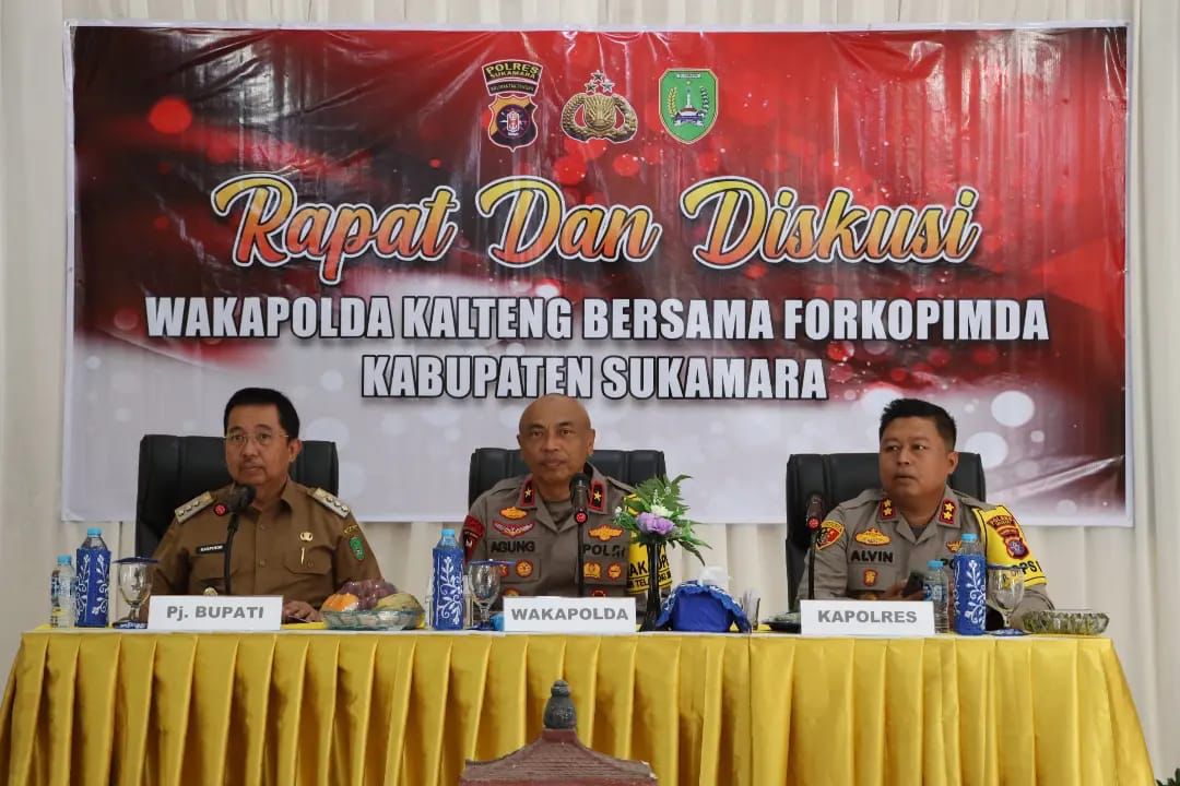 Wakapolda Kalteng Jalin Komunikasi Dengan Forkopimda, KPU Dan Bawaslu Sukamara