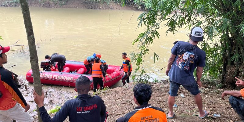 Tim SAR Gabungan Lakukan Pencarian Korban Tenggelam di Sungai Sragi   