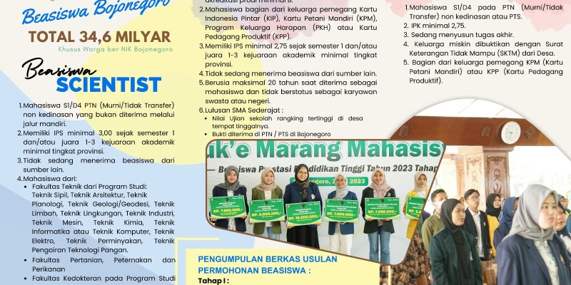 Pemkab Bojonegoro Kembali Beri Tiga Jenis Beasiswa Pendidikan Terus Tingkatkan Ipm