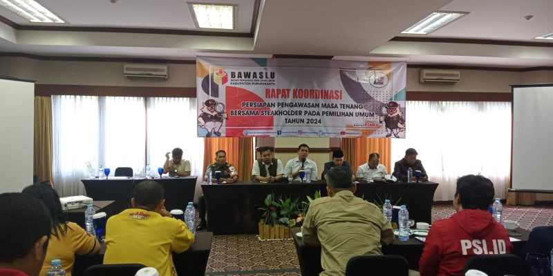 Rapat Koordinasi Persiapan Pengawasan Masa Tenang Bersama Steakholder Pada Pemilihan Umum Tahun 2024