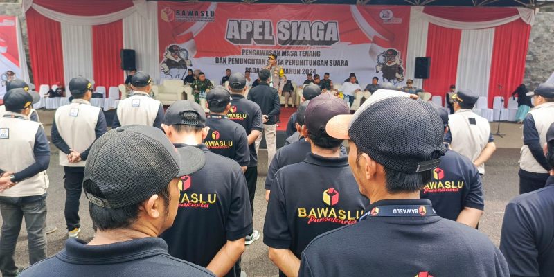 Bawaslu Kabupaten Purwakarta Gelar Apel Siaga Sebagai Tahapan Masa Tenang Dalam Pemilu Tahun 2024