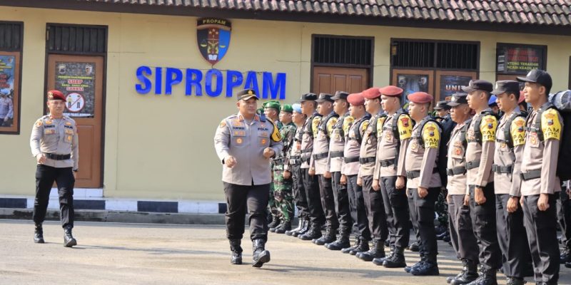 Pelaksanaan Apel Pergeseran Pasukan Dalam Rangka Pengamanan Tahap Pemungutan Suara Pemilu Tahun 2024