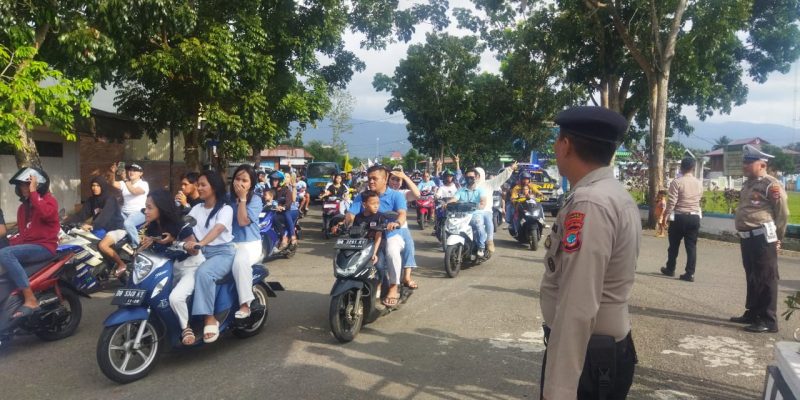 Polres Kotamobagu Cegah Aksi Konvoi Sigap Kawal Mobilisasi Massa