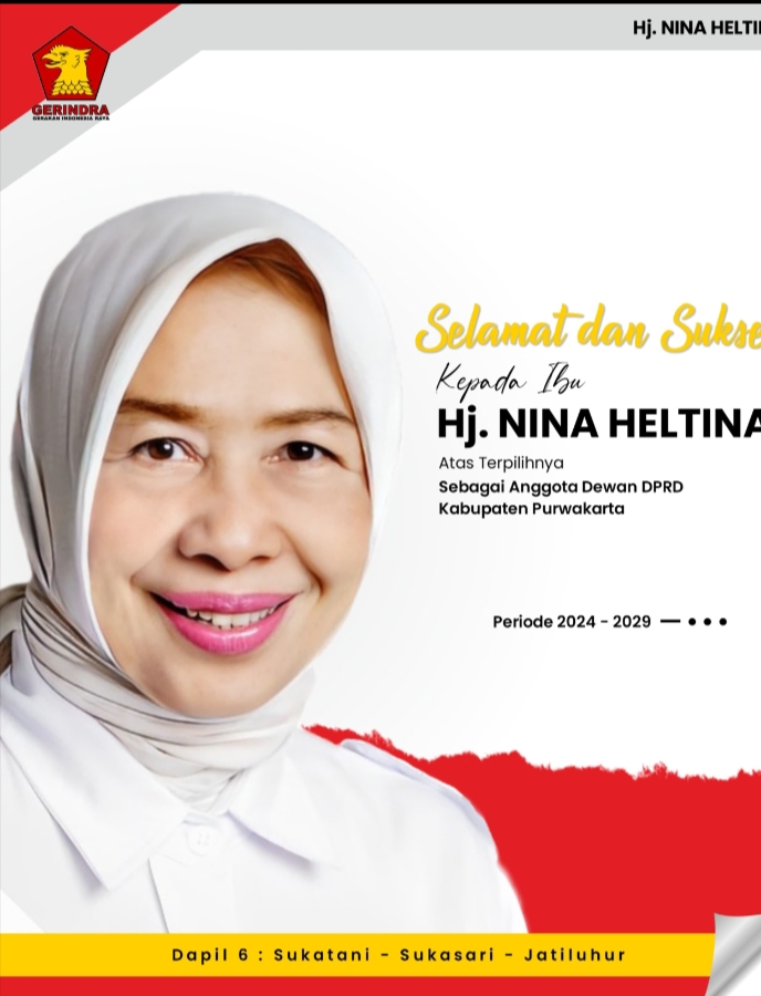 Caleg Incumben Anggota Dewan DPRD Kabupaten Purwakarta Dapil VI hj.Nina Heltina Raih Kemenangan Suara Tertinggi