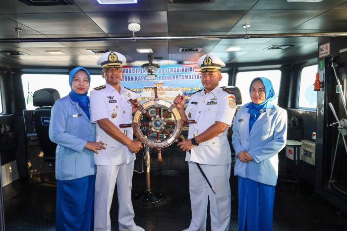 Gelar Pisah Sambut, Pergantian Pucuk Pimpinan Satuan Kapal Patroli Lantamal IV Batam