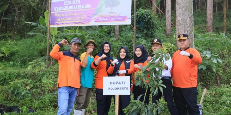 Sambut Hari Jadi Ke-731 Kabupaten Mojokerto, Bupati Ikfina Gelar Baksos dan Tanam 1.000 Pohon