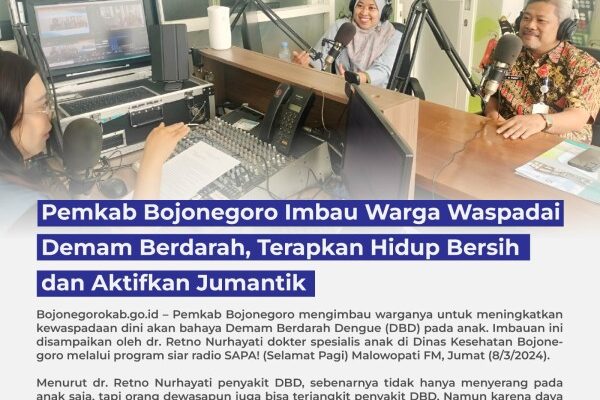 Pemkab Bojonegoro Imbau Warga Waspadai Demam Berdarah, Terapkan Hidup Bersih dan Aktifkan Jumantik