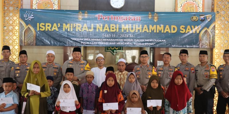 Kapolres Pamekasan Gelar Isra’ Mi’raj Nabi Muhammad SAW dan Santuni Anak Yatim