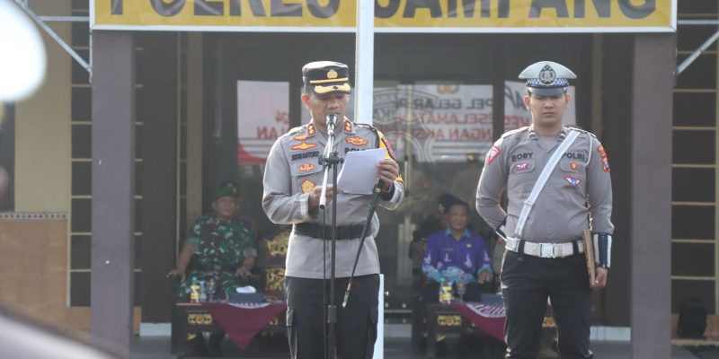 Polres Sampang Gelar Apel Pasukan Persiapan Pengamanan Rapat Pleno Perhitungan Suara Pemilu 2024