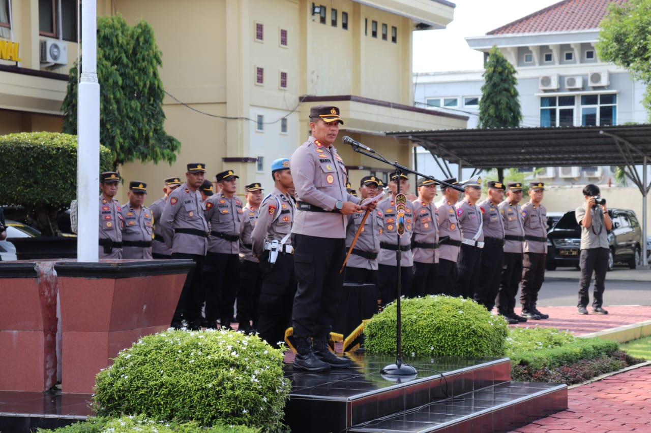 Kapolres Pekalongan Canangkan Aksi Keselamatan Jalan Dalam Apel Gelar Pasukan Operasi Keselamatan Lalu Lintas Candi 2024