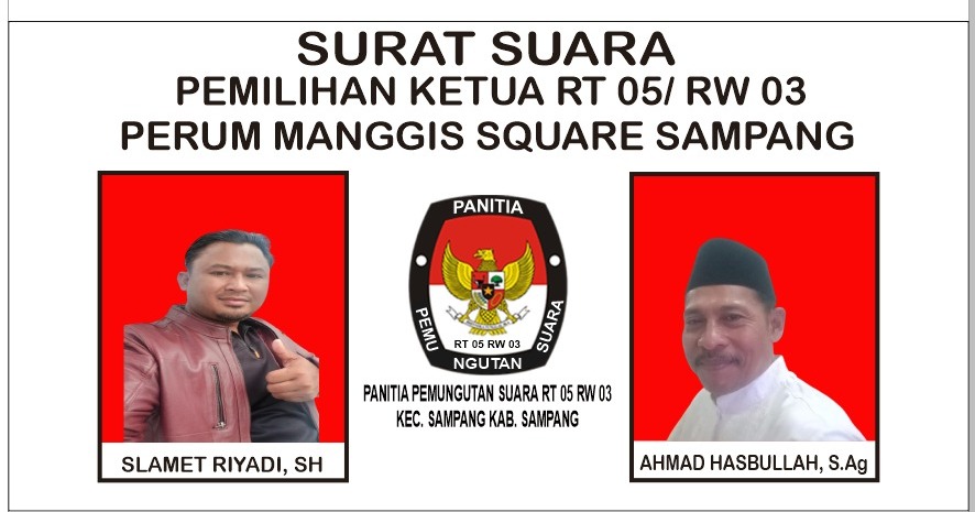 Unik, Pemilihan Ketua RT 05/ RW 03 Perum Square Di Gelar Layaknya Pemilu