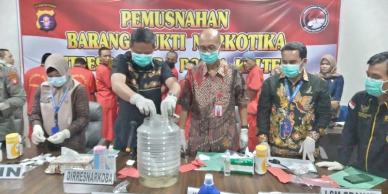 8 Ons Lebih Narkotika Dimusnahkan Polisi