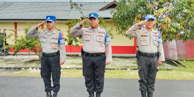 Siswa Diktukba Polri Laksanakan Upacara Pola Pengasuhan di SPN Polda Kalteng