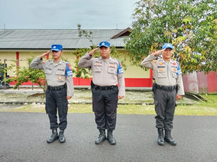 Siswa Diktukba Polri Laksanakan Upacara Pola Pengasuhan di SPN Polda Kalteng