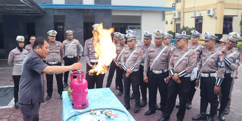 Ditlantas Polda Kalteng Ikuti Sosialisasi Penggunaan Tabung Gas Elpiji dari PT. Pertamina