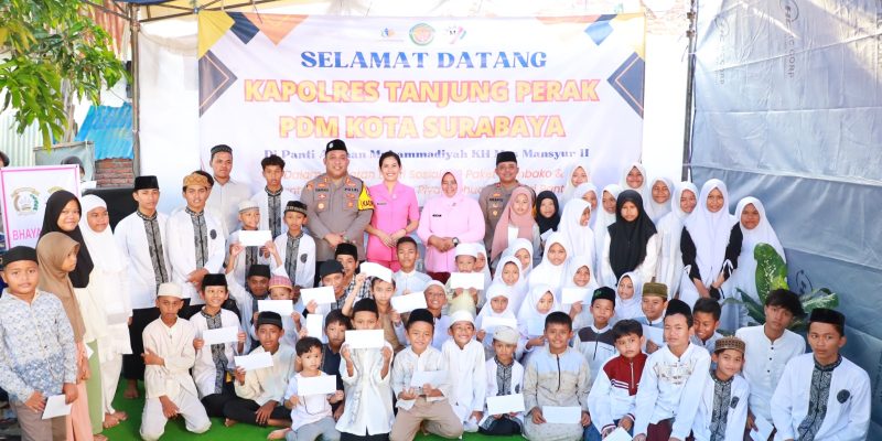 Berbagi Kasih Di Bulan Ramadhan Polres Tanjung Perak Gelar Bansos dan Santuni Anak Yatim