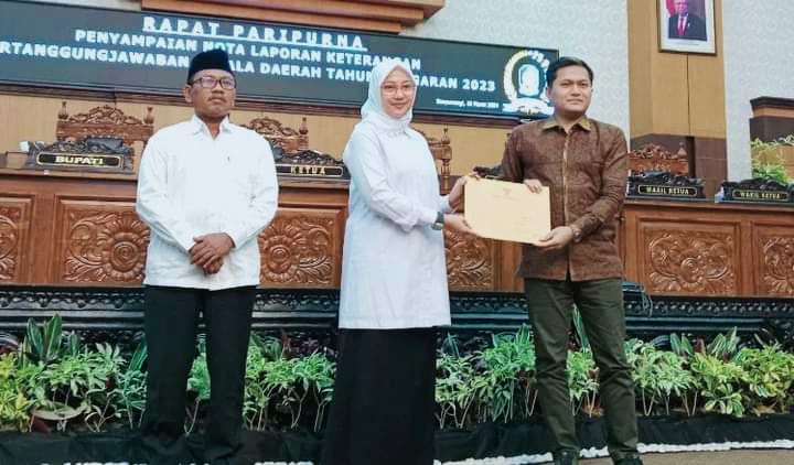 Bupati Banyuwangi Paparkan Capaian Kinerja Tahun 2023 Dihadapan Anggota DPRD Lintas Fraksi
