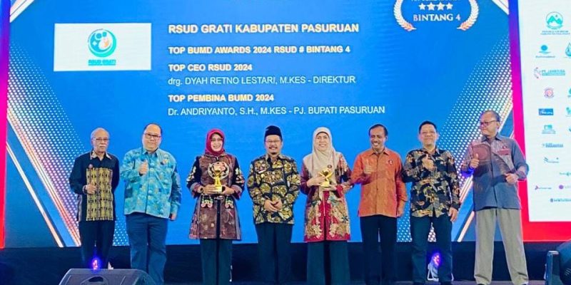 Home RSUD Civitas Hospitalia RSUD Grati Raih Penghargaan TOP BUMD Awards RSUD Bintang 4 Tahun 2024