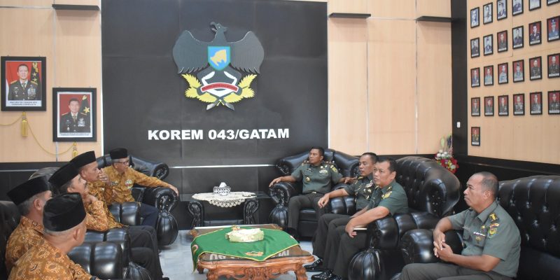 Danrem 043/Gatam Sambut Silaturahmi Ketua DPD Pepabri Provinsi Lampung