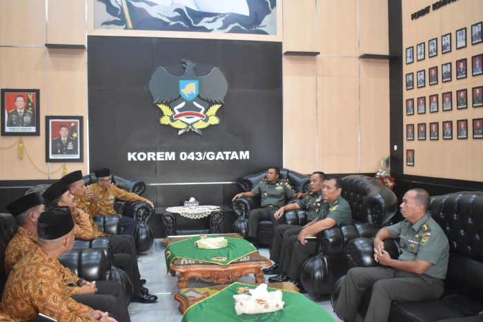 Danrem 043/Gatam Sambut Silaturahmi Ketua DPD Pepabri Provinsi Lampung