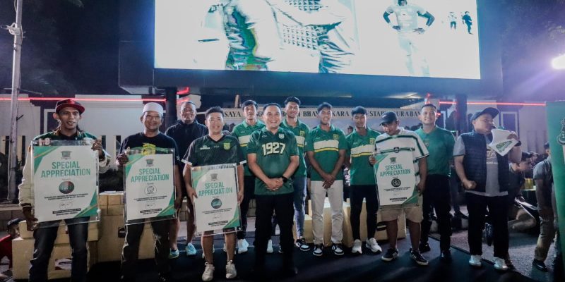 Meriah dan Semarak, Polrestabes Surabaya Fasilitasi Bonek Bonita Nobar Persebaya vs Arema FC