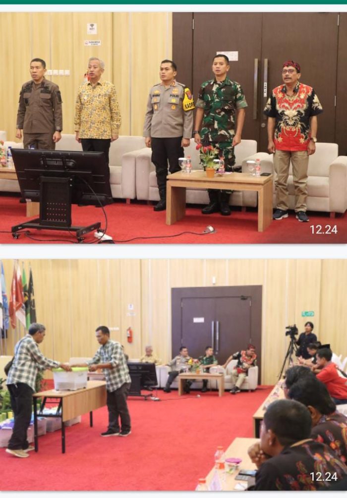 Dalam Penghitungan Suara Di Tingkat Kabupaten Di Rapat Pleno Kapolres Nganjuk Hadir Dan Pastikan Kondusif