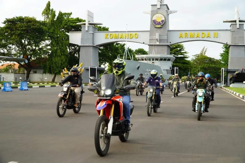 Motoran Bareng, Kodiklatal Dukung Sinergitas TNI-Polri Dan Masyarakat Jaga Kota Surabaya
