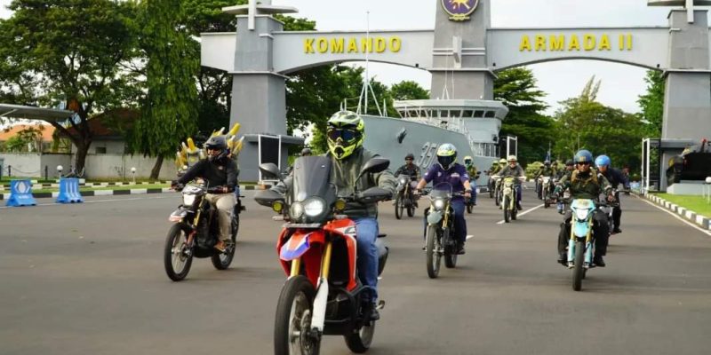 Motoran Bareng, Kodiklatal Dukung Sinergitas TNI-Polri Dan Masyarakat Jaga Kota Surabaya
