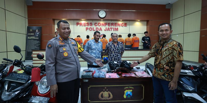 Polda Jatim Berhasil Ungkap Komplotan Curanmor 9 Tersangka Diamankan